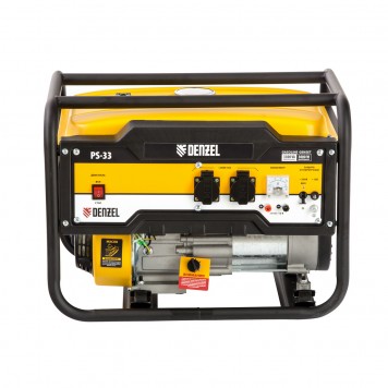 946834 | Генератор бензиновый PS 33, 3.3 кВт, 230 В, 15 л, ручной стартер, DENZEL-8