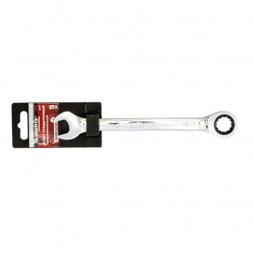 14808 | Ключ комбинированный трещоточный, 15 мм, CrV, зеркальный хром, MATRIX PROFESSIONAL-1