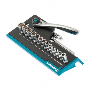 14142 | Набор торцевых головок, трещотка 120 зубьев, 36 предметов, 1/4", CrV, GROSS-3