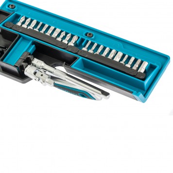 14142 | Набор торцевых головок, трещотка 120 зубьев, 36 предметов, 1/4", CrV, GROSS-4