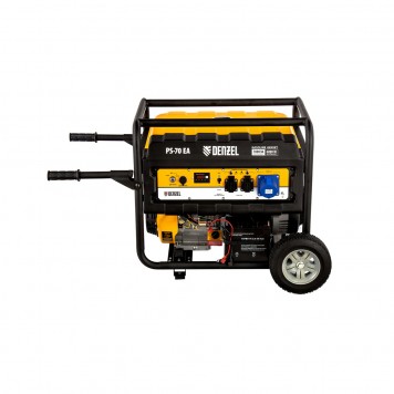 946894 | Генератор бензиновый PS 70 EA, 7.0 кВт, 230 В, 25 л, коннектор автоматики, электростартер, DENZEL-1
