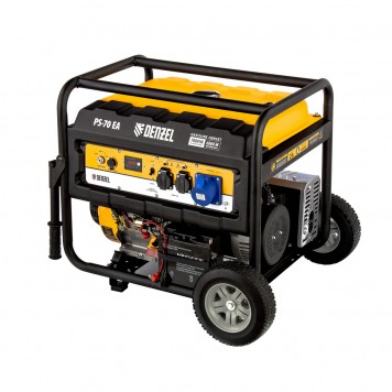 946894 | Генератор бензиновый PS 70 EA, 7.0 кВт, 230 В, 25 л, коннектор автоматики, электростартер, DENZEL-2