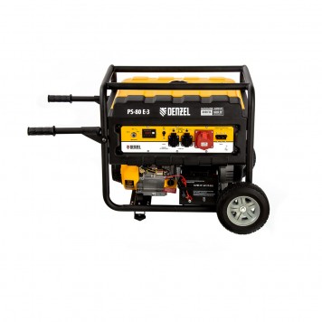 946954 | Генератор бензиновый PS 80 E-3, 6.5 кВт, 400 В, 25 л, электростартер, DENZEL-1
