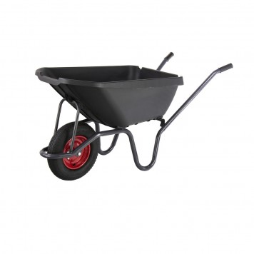 68919 | Тачка садово-строительная с пластиковым корытом, грузоподъемность 175 кг, объем 90 л, СИБРТЕХ-0