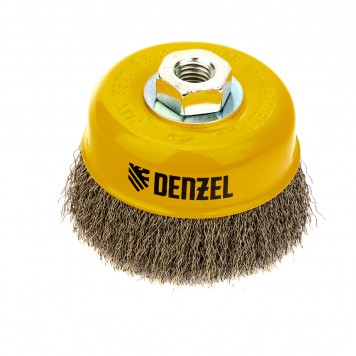 746053 | Щетка для УШМ, 100 мм, "Чашка", витая нержавеющая проволока 0.3 мм, М14, DENZEL-0