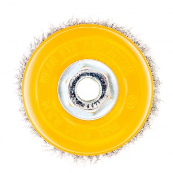 746053 | Щетка для УШМ, 100 мм, "Чашка", витая нержавеющая проволока 0.3 мм, М14, DENZEL-1