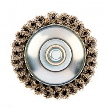 746273 | Щетка для УШМ, 125 мм, "Чашка", крученая нержавеющая проволока 0.5 мм, М14, DENZEL-2