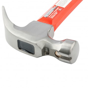 10446 | Молоток-гвоздодер, 450 г, боек c магнитом, фибергласовая обрезиненная рукоятка, MATRIX-0