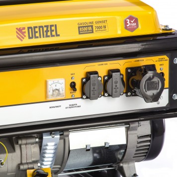 94639 | Генератор бензиновый GE 8900, 8.5 кВт, 220 В/50 Гц, 25 л, ручной старт, DENZEL-2
