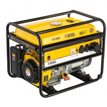 94637 | Генератор бензиновый GE 6900, 5.5 кВт, 220 В/50 Гц, 25 л, ручной старт, DENZEL-0