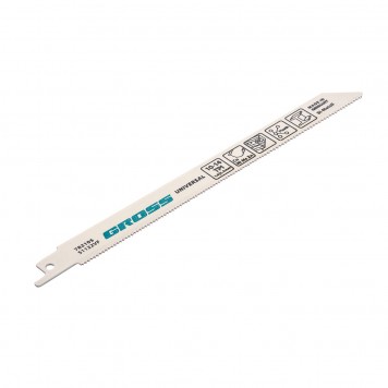 782105 | Полотна универсальные для сабельной пилы 4431VP - S1122VF, 180 x 1,8-2,5 мм, 2 шт., GROSS-1